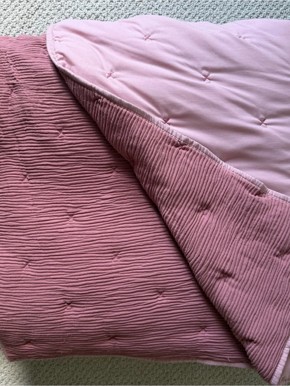 Threshold Gauze Plush Blush Pink Quilted Comforter - Classic Home Bedding